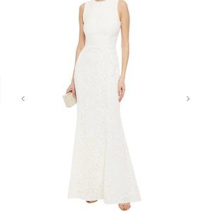 Minimalist Wedding Dress with Open Back/Rebecca Vallance Lace Gown Size 4 NEW
